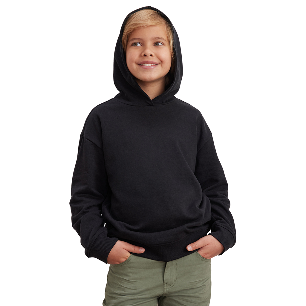 Kids Black Sweatshirt hooded Pullover Unisex Hoodies Age 7-12 Years