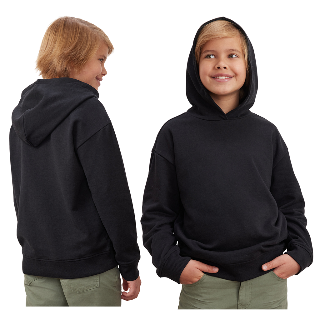 Kids Black Sweatshirt hooded Pullover Unisex Hoodies Age 7-12 Years