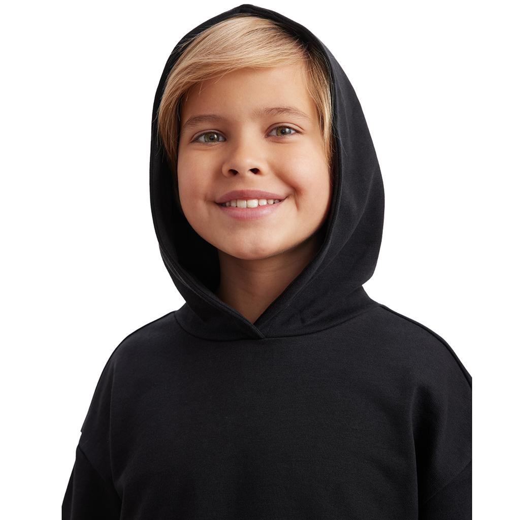 Kids Black Sweatshirt hooded Pullover Unisex Hoodies Age 7-12 Years