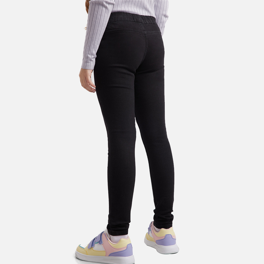 Luxurious Black Denim Jeggings Premium Comfort & Quality for Girls