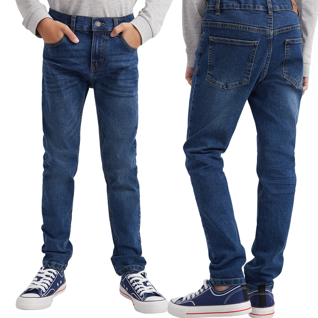 Boys Denim Jeans outdoor summer adjustable for Age 7-12 Years Blue | Sale