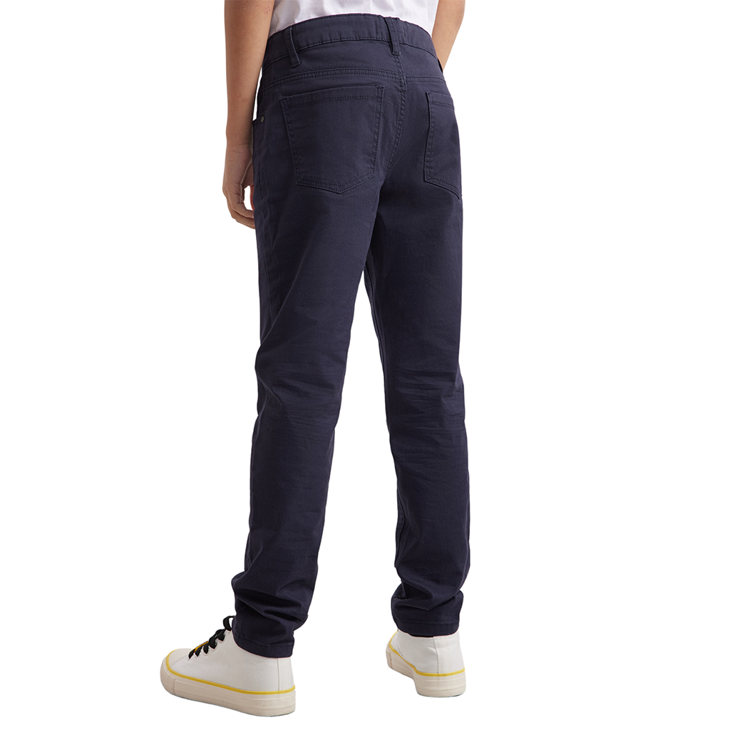 Adjustable Navy Summer Denim Jeans for Boys, Ages 7-12 Years