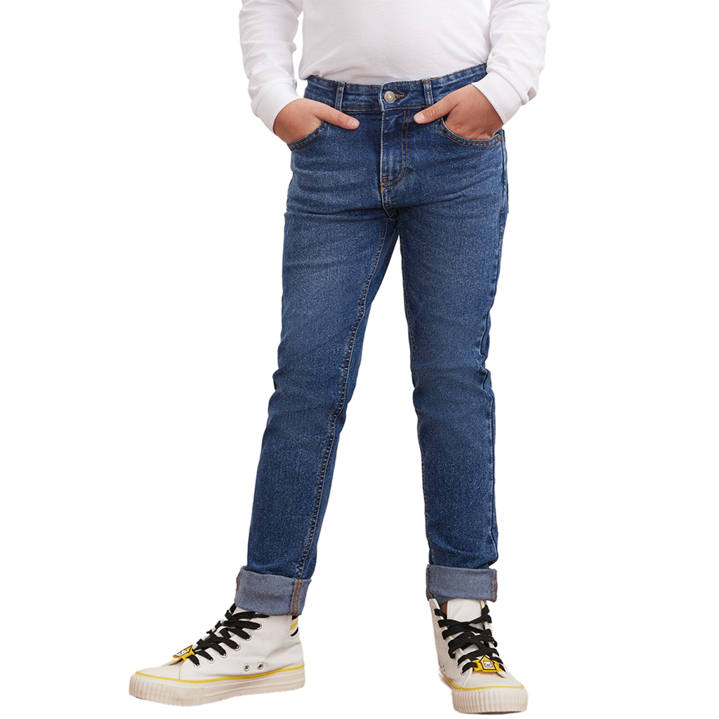 Boys Jeans Stretchable Denim Pants Adjustable Waistband Age 7 to 12 Years