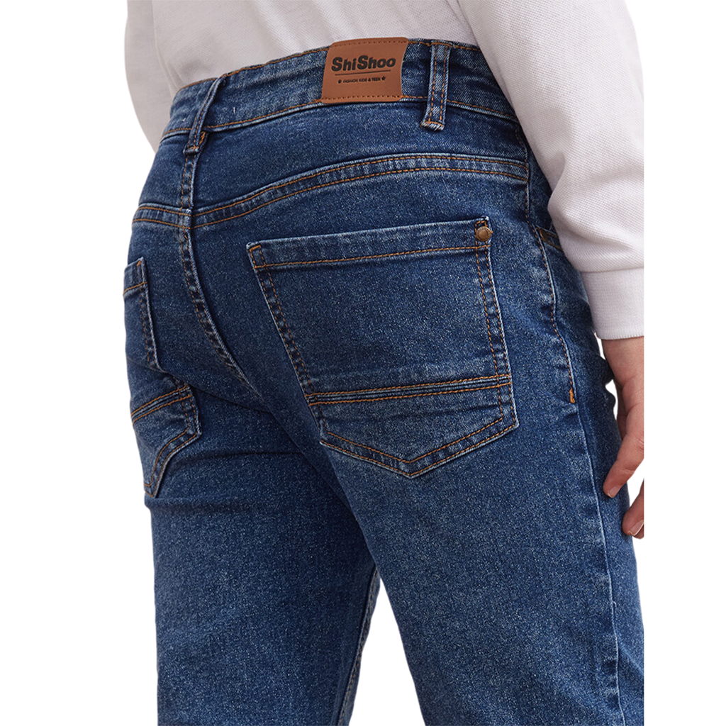 Boys Jeans Stretchable Denim Pants Adjustable Waistband Age 7 to 12 Years