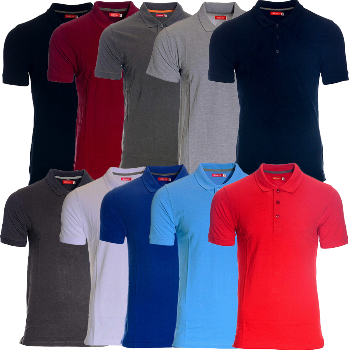 Men’s Casual Polo Shirts Short Sleeve Regular Fit Sizes M-4XL for Sports Wear