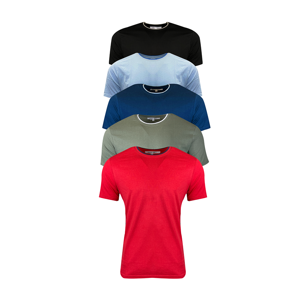 Men's Crew Neck Cotton Short Sleeve T-Shirt - Casual Top