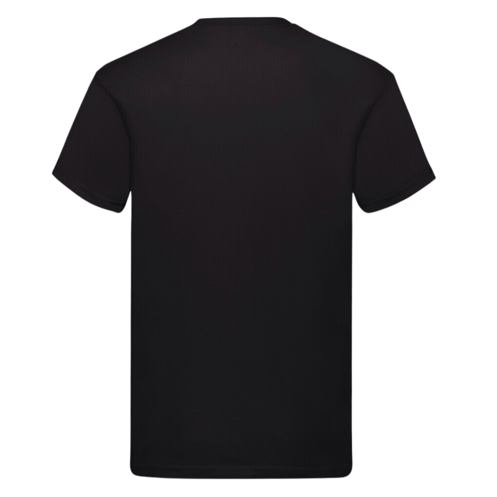 Mens Letter Printed Short Sleeve Crew Neck Black T-Shirt 100% Cotton Pack of 18