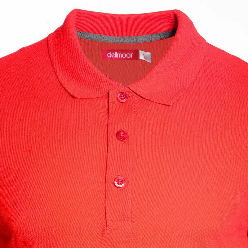 Men’s Casual Polo Shirts Short Sleeve Regular Fit Red M-4XL For Sports Wear
