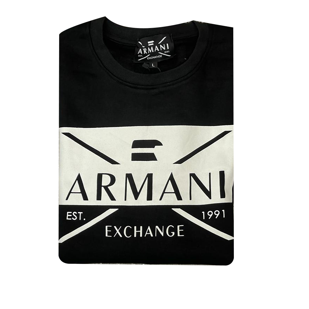 Men's ARMANI Exchange Sweatshirt A/X Trendy Design Crew Neck Jumper, Size S-2XL