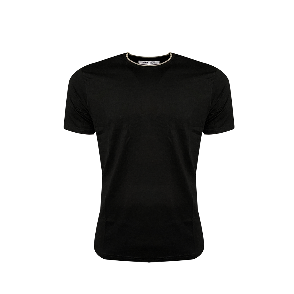 Mens Plain T-shirts Crew Neck Cotton Gym Casual Short Sleeve Black Pack of 6